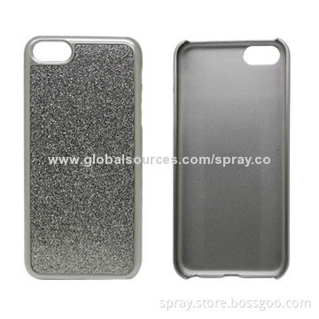 PC Cases for iPhone 5C with Glitter Finish on Back, UV Coating Inside